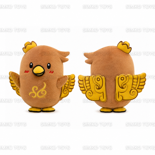 Burung Plush Cokelat dengan Mahkota Emas Burung Plush Cokelat dengan Mahkota Emas